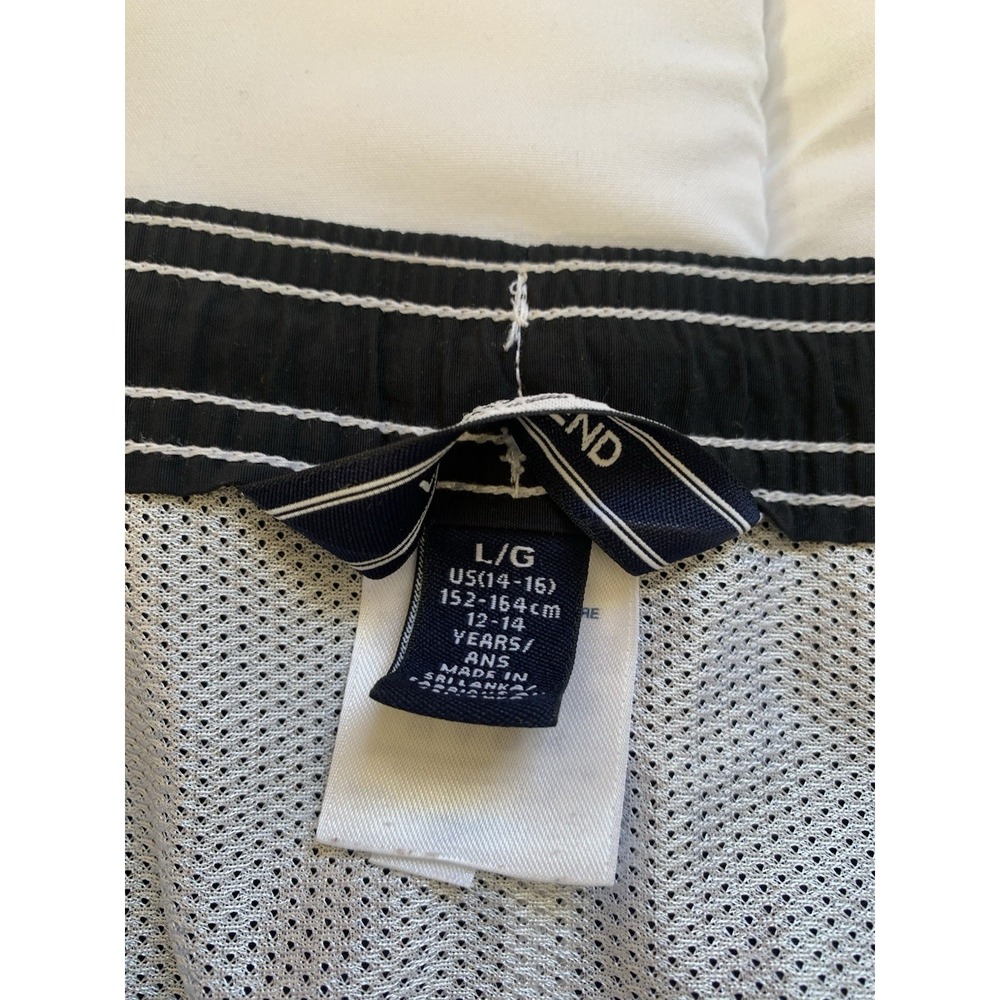 LANDS' END Boys Size Large 12-14 Swim Trunks Suit Mesh Lining Black Swimsuit - Picture 3 of 10